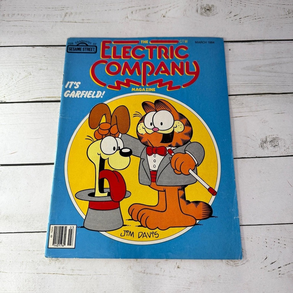 Electric Company Magazine March 1984 Garfield Spider-Man Kids Vintage GTW